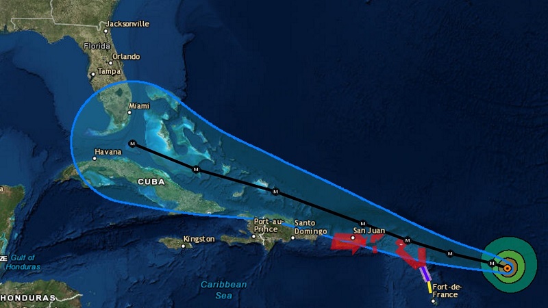 Kategorie 5 Hurrikan „Irma“ zieht Richtung Kuba und Florida