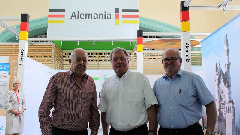 Von links zu rechts: Alberto Egidio Rey, Bernd-Udo Hahn y Gerhard Rech FIAGROP2017: Halle 1 Made in Germany