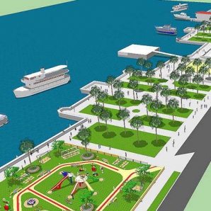 Santiago de Cuba: Bau einer Promenade zum Gruß an den 500. Jahrestag der Stadt in der ersten Phase